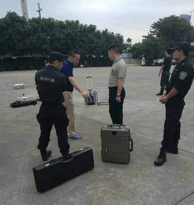深圳南山公安局無人機(jī)干擾器測試 靈信產(chǎn)品實測第一